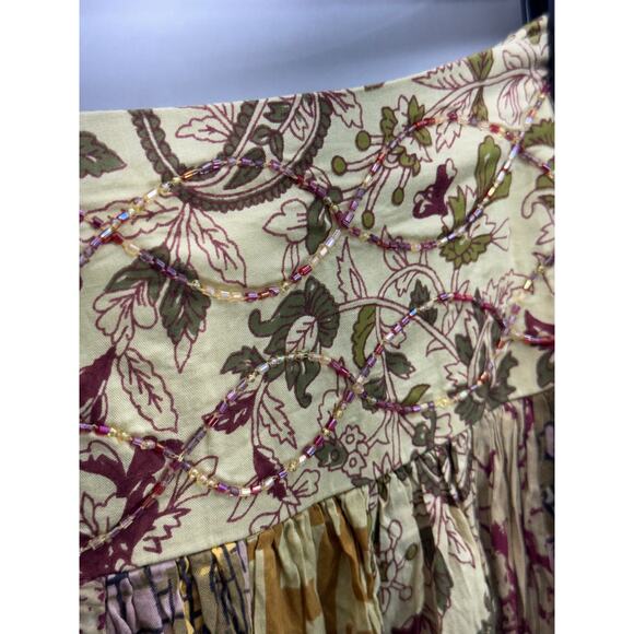 Soft Surroundings Patterned Skirt in Yellow and Brown - Picture 3 of 8